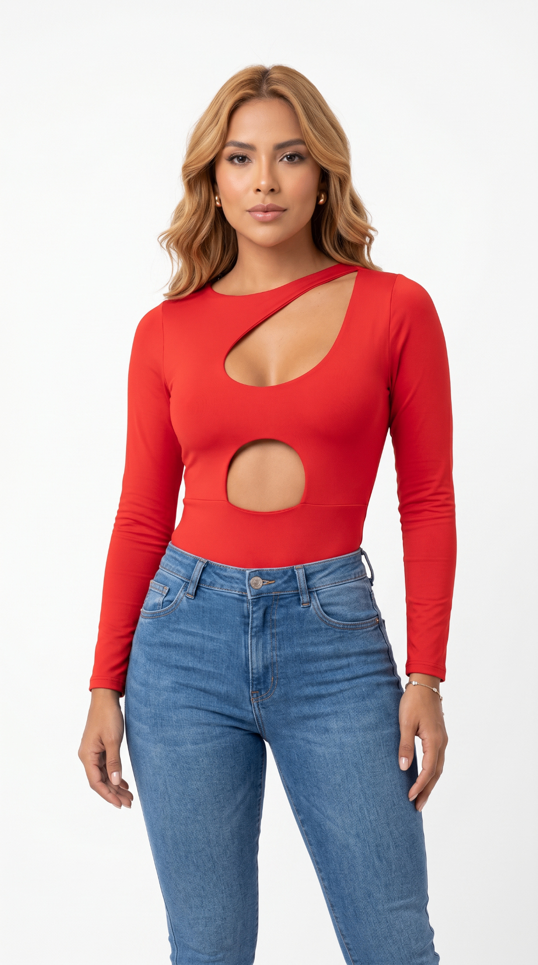 Body rojo ANNALU para mujer